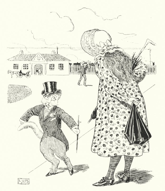 Fite-katt, fitte-katt, hvor har du vært? (gravering) av Leonard Leslie Brooke