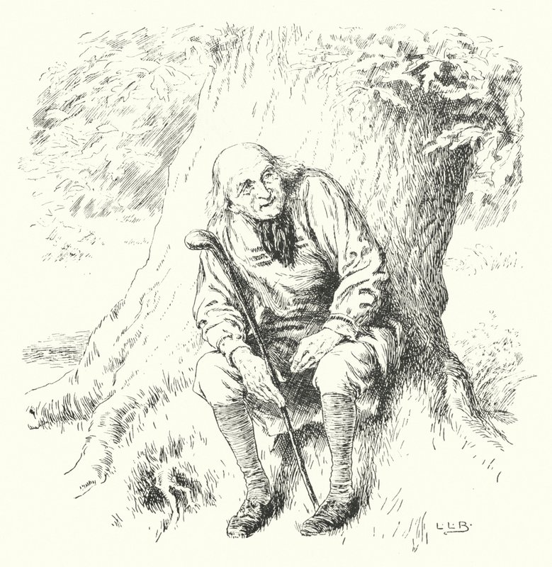 Says t'auld man tit eiketre (gravering) av Leonard Leslie Brooke