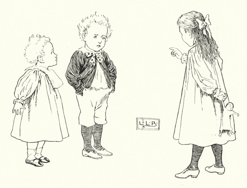 Hva er smågutter laget av, laget av; hva er smågutter laget av (gravering) av Leonard Leslie Brooke