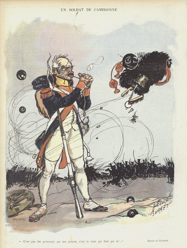 En soldat fra Cambronne. Illustrasjon for Le Rire av Leonce Burret