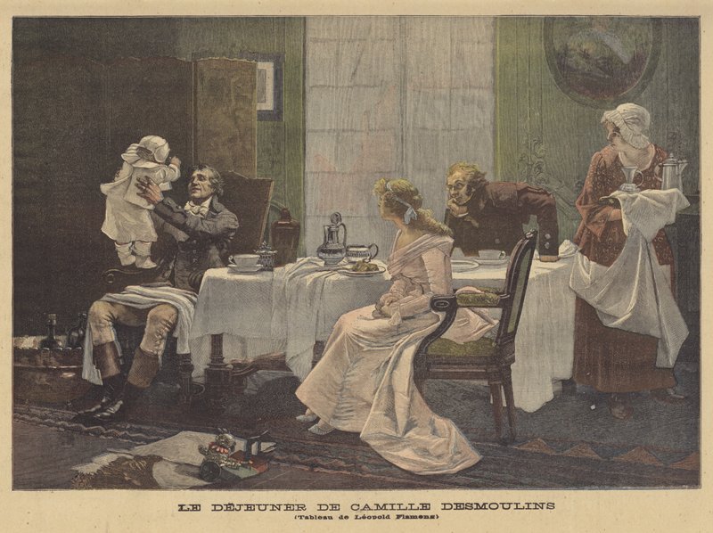 Lunsjen til Camille Desmoulins av Leopold Flameng