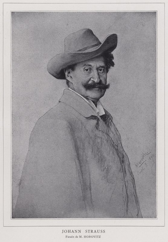 Johann Strauss den yngre , østerriksk komponist av Leopold Horovitz