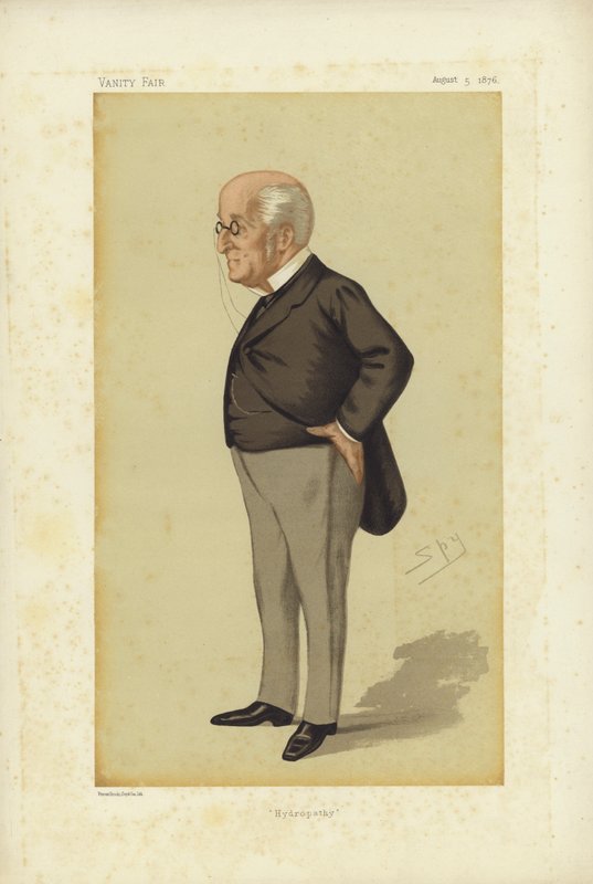 James Manby Gully, MD, Hydropathy, Vanity Fair Cartoon (farge litho) av Leslie Matthew Ward