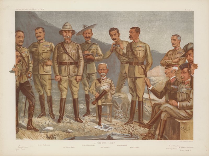 En generell gruppe, Boer War av Leslie Matthew Ward