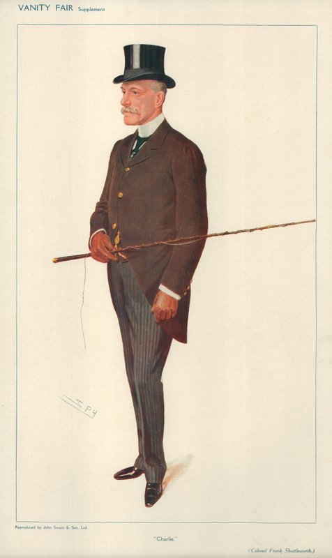 Oberst Frank Shuttleworth, Charlie, 10. februar 1909, tegneserie Vanity Fair av Leslie Matthew Ward