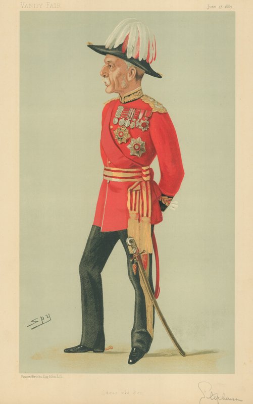General Sir Frederick Charles Arthur Stephenson, Dear old Ben, 18. juni 1887, Vanity Fair tegneserie av Leslie Matthew Ward