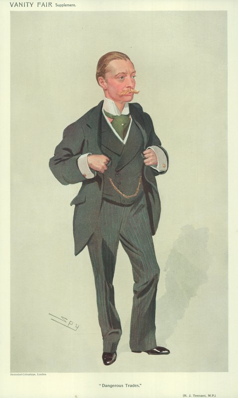 Harold J Tennant, MP, Dangerous Trades, 23. desember 1909, Vanity Fair tegneserie av Leslie Matthew Ward