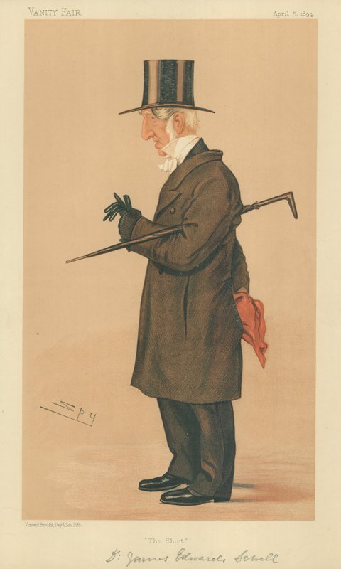 James E Warden Sewell fra New College Oxford, The Shirt, 5. april 1894, tegneserie Vanity Fair av Leslie Matthew Ward