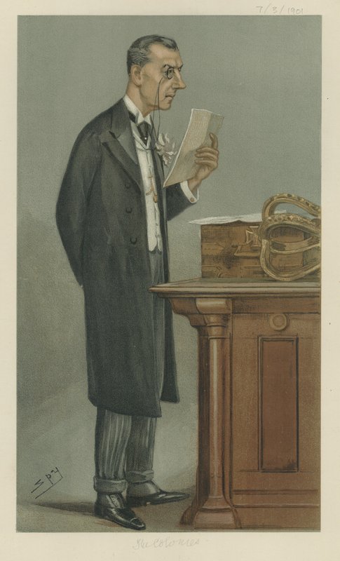 Joseph Chamberlain (farge litho) av Leslie Matthew Ward