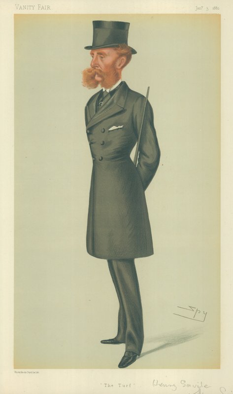 Lord Dorchester, The Turf, 24. mars 1877, tegneserie Vanity Fair av Leslie Matthew Ward