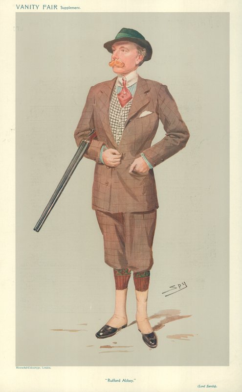 Lord John Savile, Rufford Abbey, 15. april 1908, tegneserie Vanity Fair av Leslie Matthew Ward