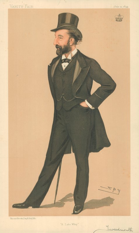 Lord Tweedmouth, A late whip, 12. juli 1894, tegneserie Vanity Fair av Leslie Matthew Ward