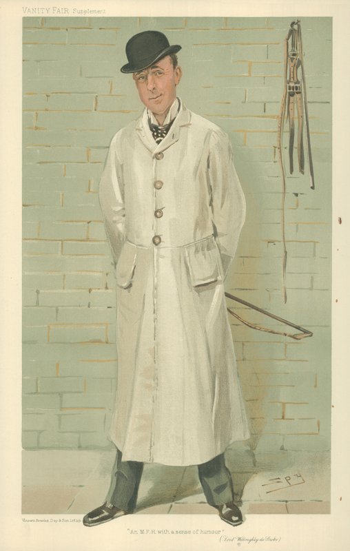 Lord Willoughby de Broke, An MFH with a sense of humor, 26. desember 1885, Vanity Fair tegneserie av Leslie Matthew Ward