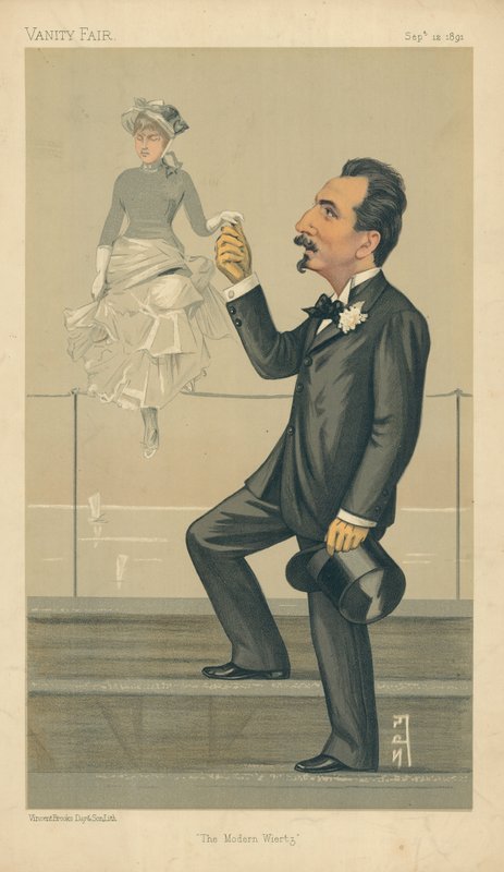 M Jan Van Beers, The Modern Wiertz, 12. september 1891, tegneserie Vanity Fair av Leslie Matthew Ward