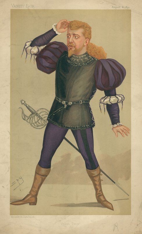 M Jean de Reszke, polsk tenor, 8. august 1891, tegneserie Vanity Fair av Leslie Matthew Ward