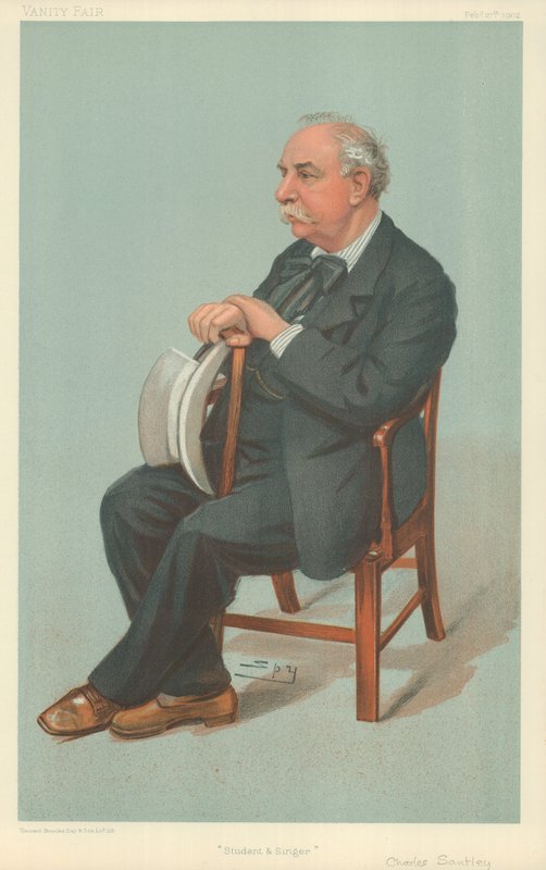 Mr Charles Santley, student og sanger, 27. februar 1902, tegneserie Vanity Fair av Leslie Matthew Ward
