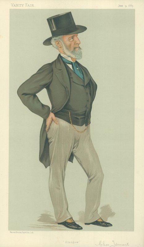 Mr Charles Tennant, Glasgow, 9. juni 1883, tegneserie Vanity Fair av Leslie Matthew Ward