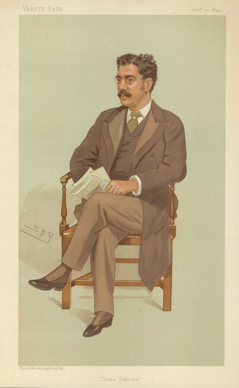 Mr Clement King Shorter, Three Editors, 10. desember 1894, Vanity Fair tegneserie av Leslie Matthew Ward