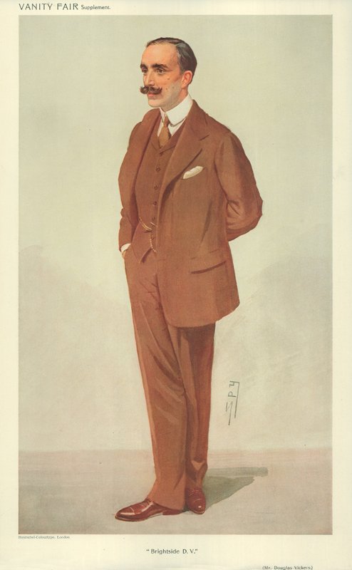 Mr Douglas Vickers, Brightside DV, 30. desember 1909, tegneserie Vanity Fair av Leslie Matthew Ward