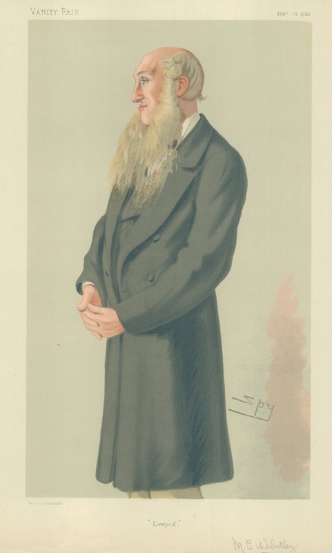 Mr E Whitley, Liverpool, 21. februar 1880, tegneserie Vanity Fair av Leslie Matthew Ward
