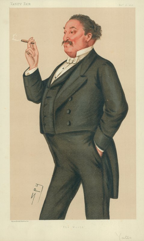 Mr Edmund Hodgson Yates, The World, 16. november 1878, Vanity Fair tegneserie av Leslie Matthew Ward