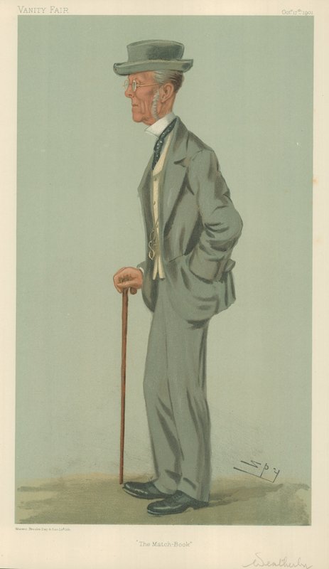 Mr Edward Weatherby, The match-book, 17. oktober 1901, Vanity Fair tegneserie av Leslie Matthew Ward