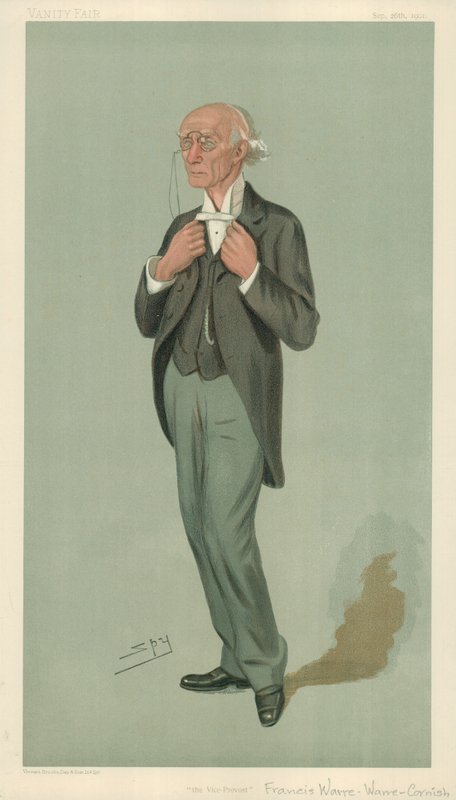 Mr FW Warre-Cornish, The Vice-Provost of Eton, The Vice-Provost, 26. september 1901, Vanity Fair tegneserie av Leslie Matthew Ward