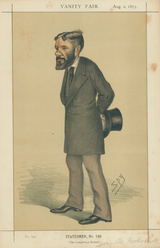 Mr George Otto Trevelyan, The Competition Wallah, 2. august 1873, Vanity Fair tegneserie av Leslie Matthew Ward