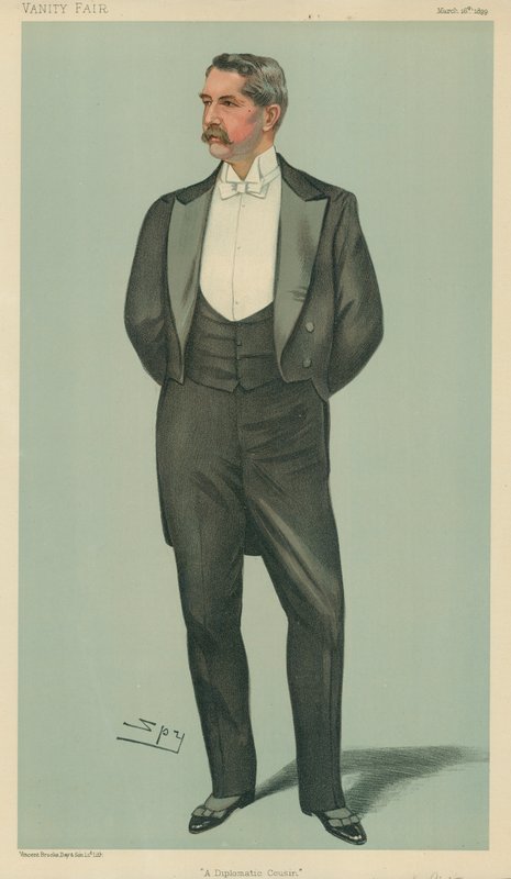 Mr Henry White, A Diplomatic Cousin, 2. mars 1899, tegneserie Vanity Fair av Leslie Matthew Ward