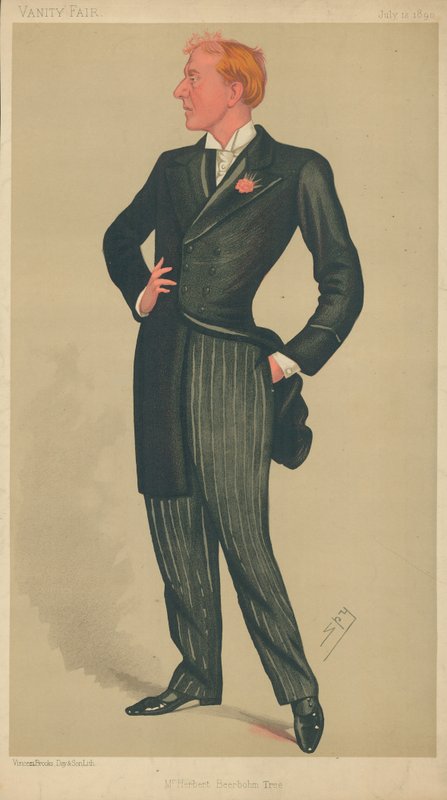 Mr Herbert Beerbohm Tree, 12. juli 1890, tegneserie Vanity Fair av Leslie Matthew Ward