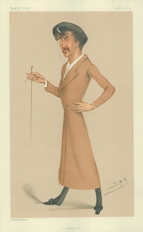 Mr James Abbott McNeill Whistler, En symfoni, 12. januar 1878, tegneserie Vanity Fair av Leslie Matthew Ward