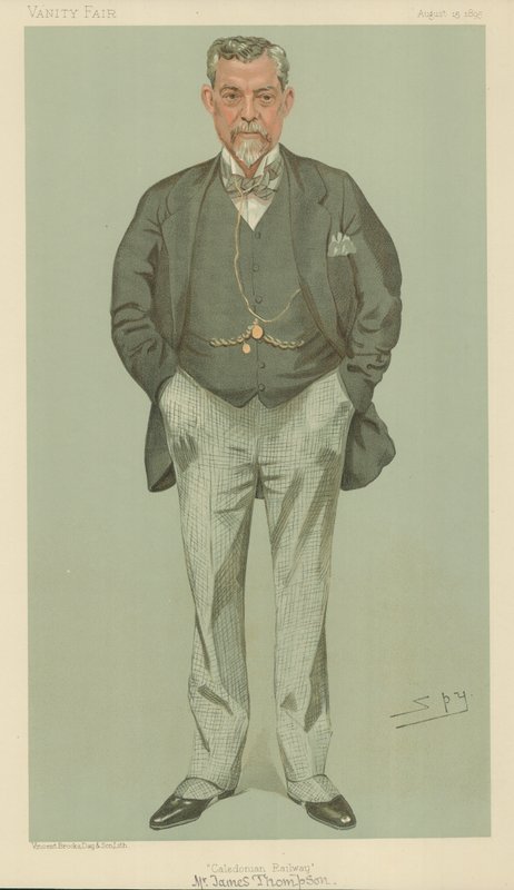 Mr James Thompson, Caledonian Railway, 15. august 1895, tegneserie Vanity Fair av Leslie Matthew Ward