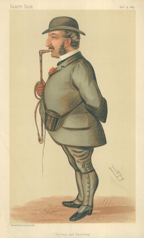 Mr Leopold de Rothschild, Racing and sporting, 13. desember 1884, Vanity Fair tegneserie av Leslie Matthew Ward