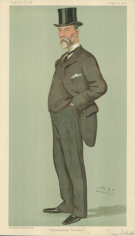 Mr Samuel Whitbread, Parlamentarisk prosedyre, 8. august 1895, tegneserie Vanity Fair av Leslie Matthew Ward