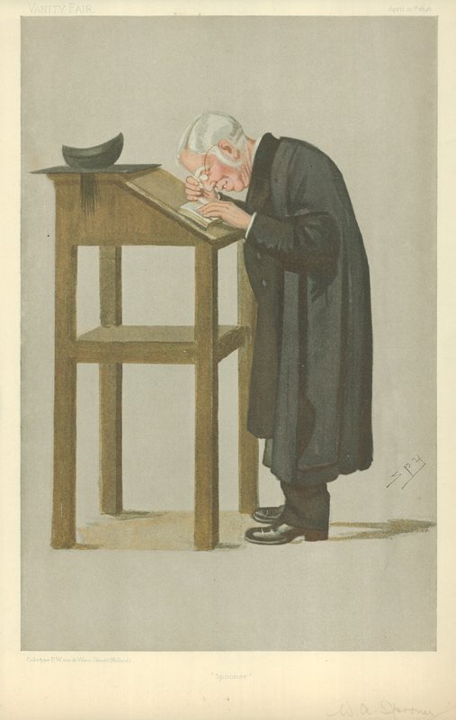 Mr WA Spooner, Spooner, 21. april 1898, tegneserie Vanity Fair av Leslie Matthew Ward