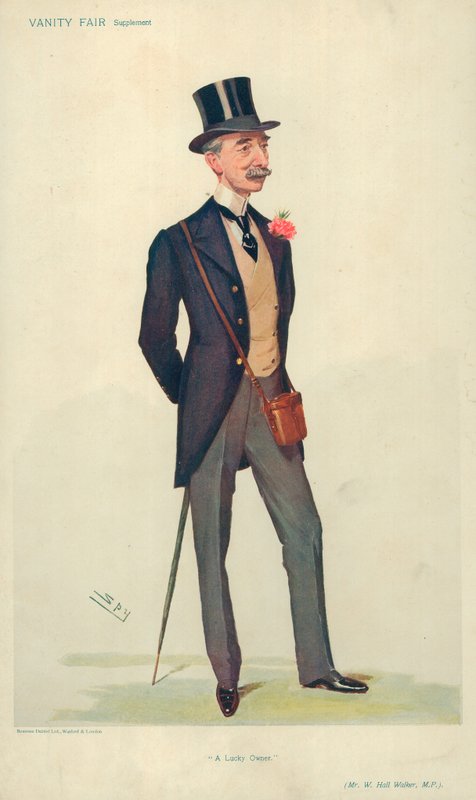 Mr W Hall Walker MP, En heldig eier, 21. juni 1906, tegneserie Vanity Fair av Leslie Matthew Ward