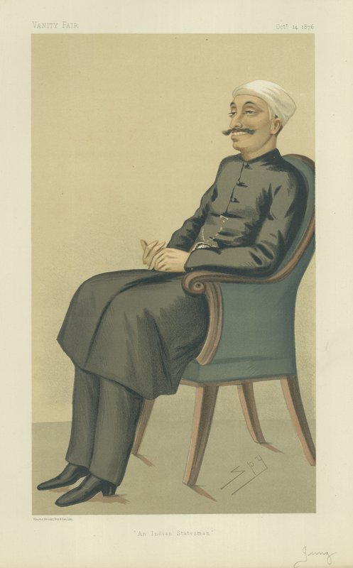 Nawab Sir Salar Jung, en indisk statsmann, 14. oktober 1876, tegneserie Vanity Fair av Leslie Matthew Ward