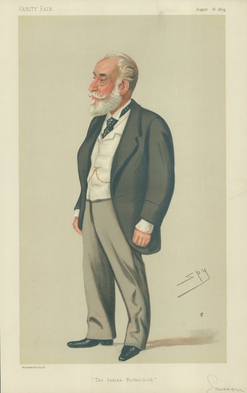 Sir Albert Abdallah David Sassoon, The Indian Rothschild, 16. august 1879, Vanity Fair tegneserie av Leslie Matthew Ward