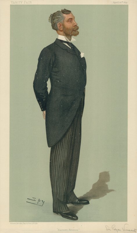 Sir Edgar Vincent, Eastern Finance, 20. april 1899, tegneserie Vanity Fair av Leslie Matthew Ward