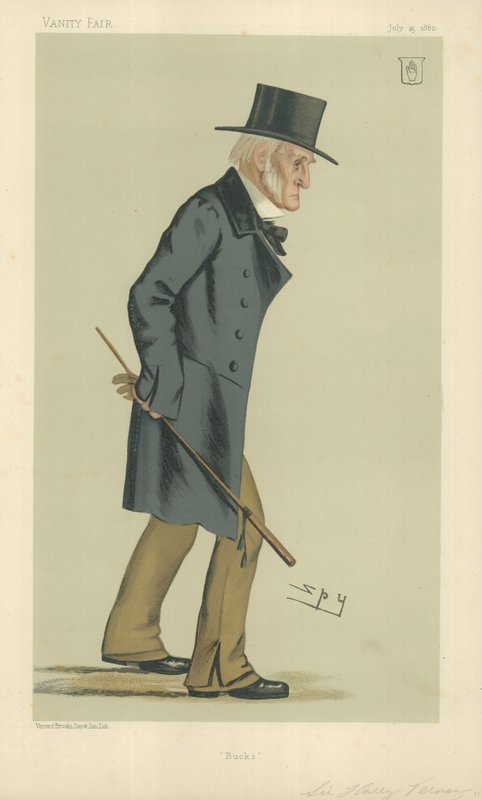 Sir Harry Verney, Bucks, 15. juli 1882, tegneserie Vanity Fair av Leslie Matthew Ward