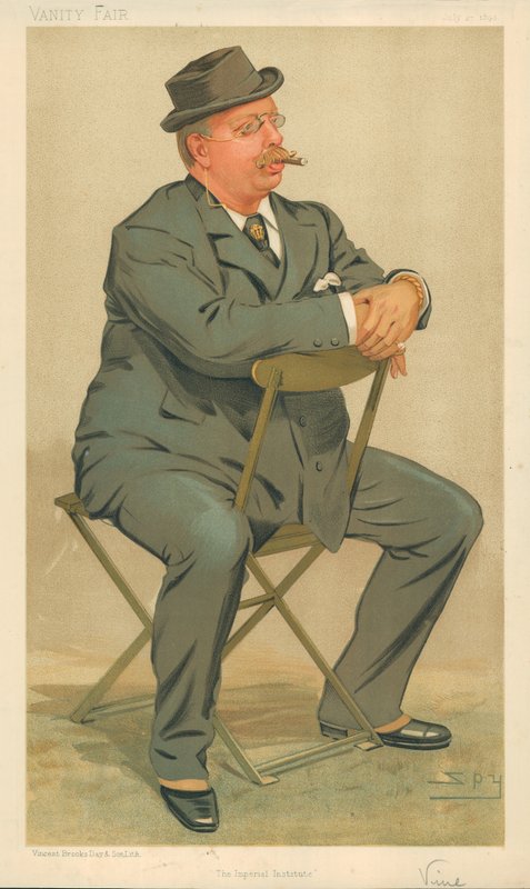 Sir J. R. S. Vine, The Imperial Institute, 27. juli 1893, Vanity Fair tegneserie av Leslie Matthew Ward