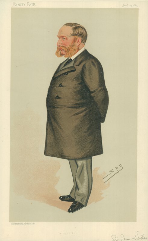 Sir Samuel Wilson, A squatter, 24. januar 1885, Vanity Fair tegneserie av Leslie Matthew Ward
