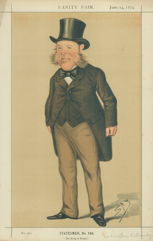 Sir Watkin Williams-Wynn, The King of Wales, 14. juni 1873, Vanity Fair tegneserie av Leslie Matthew Ward