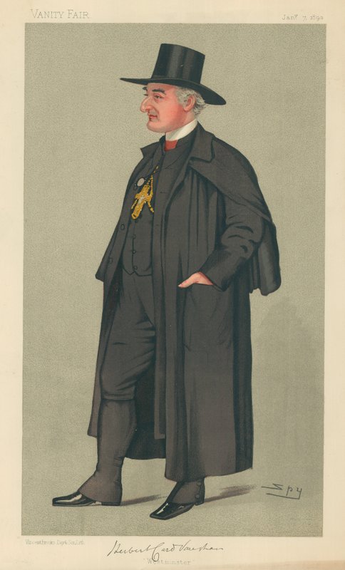 Biskopen av Westminster, Westminster, 7. januar 1893, tegneserie Vanity Fair av Leslie Matthew Ward