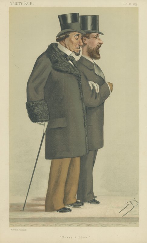 The Earl of Beaconsfield og Mr Montagu William Lowry Corry av Leslie Matthew Ward