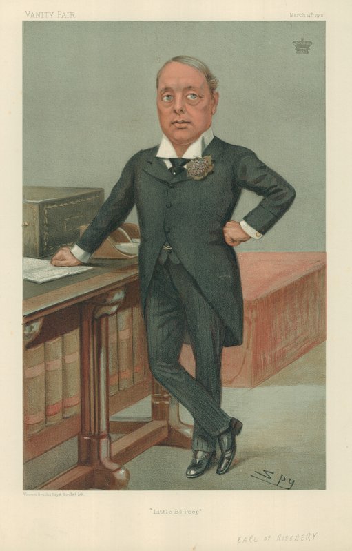 The Earl of Rosebury, Little Bo-Peep, 14. mars 1901, Vanity Fair tegneserie av Leslie Matthew Ward