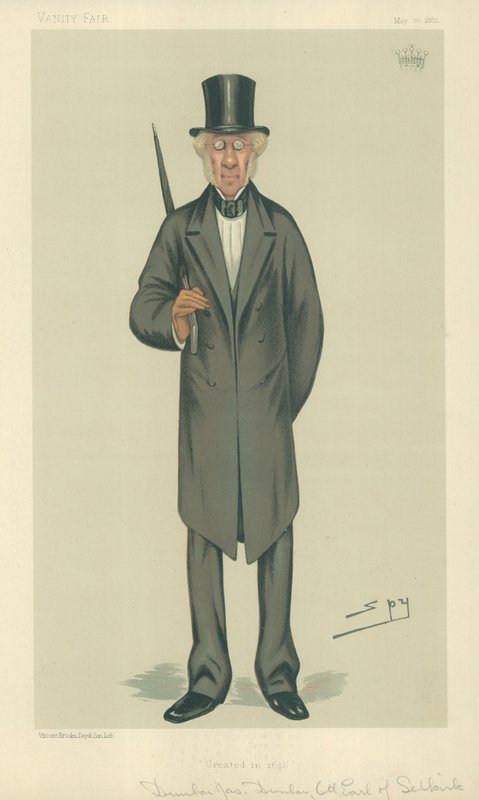Jarlen av Selkirk, opprettet i 1646, 20. mai 1882, tegneserie Vanity Fair av Leslie Matthew Ward
