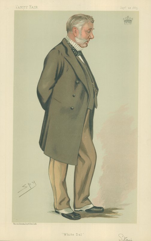 The Earl of Stair, White Dal, 22. september 1883, tegneserie Vanity Fair av Leslie Matthew Ward