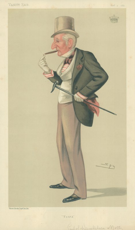 The Earl of Winchilsea and Nottingham, Youth, 2. oktober 1880, Vanity Fair tegneserie av Leslie Matthew Ward