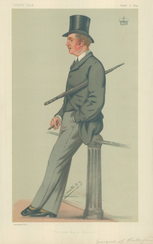 The Marquis of Waterford, The great man of Waterford, 9. august 1879, Vanity Fair tegneserie av Leslie Matthew Ward